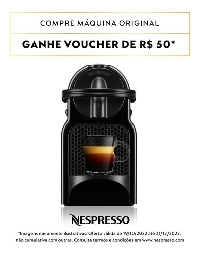 Nespresso Inissia Preta, Cafeteira 110v D40 Cor Preto