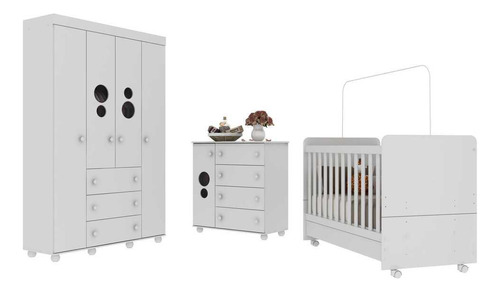 Quarto Completo Infantil Multimóveis Pimpolho Fg3571 Branco