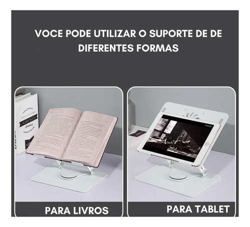 Suporte Giratório Nalu Articulável P/ Notebook Tablet Livro