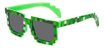 Comprar Lentes De Sol Pixelados Minecraft Fiestas Niños Minecraft Negro Verde Lima Verde Lima