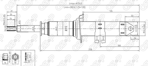 Amortiguador Delantero Izq Breme Effa Cargo 1000