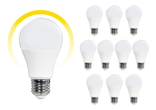 Foco Led Icon 7w Alumbra 50w Luz Cálida 15,000 Hrs Pack 10pz Color de la luz Blanco cálido