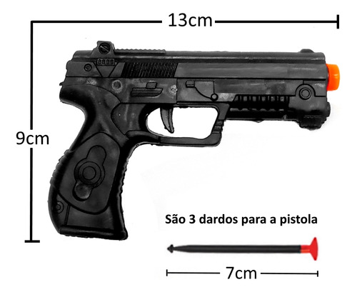 Kit 2 Lançadores De Dardos Rifle Pistolas Nerf E Algemas