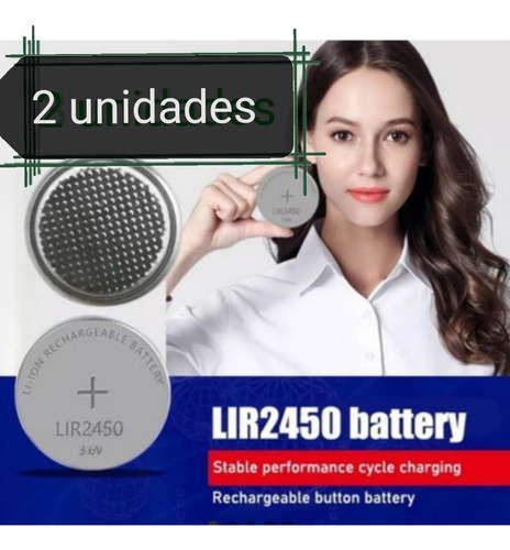 Lir2450 Cr2450 3.6volt Recargable Para Saturometro Y Otros