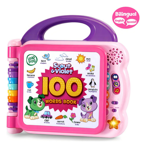 Computadora didáctica LeapFrog 100 Words Book scout and violet 100 words book color scout and violet de Scout and Violet