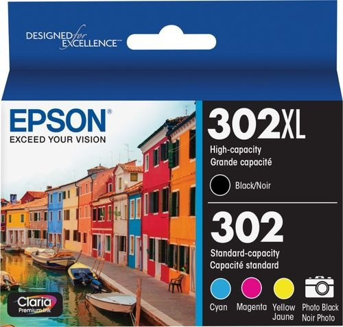 Set De 5 Cartuchos De Tinta Epson 302/302xl Alto