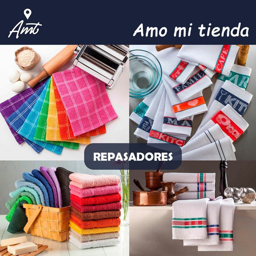 Imagen 6 de 9 de Toalla Para Peluquería 100% Algodón 44 X 77 Cm Blanca X 12