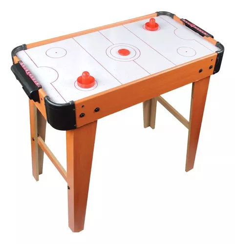 Mini Mesa Jogo de AIR HOCKEY à Pilhas Portátil com Marcador Discos