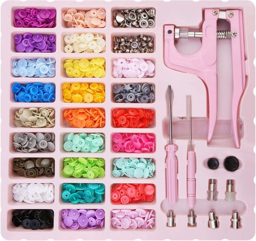 Imagen 6 de 7 de Set Maquina Ojetilladora Incluye 250 Botones Snap Broches