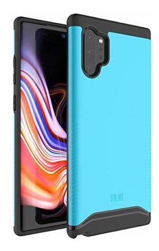 Funda Para Galaxy Note 10 Plus En Azul Proteccion Doble Capa