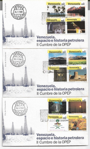 Imagen 1 de 2 de Sobres Opep Estampillas De Venezuela Año 2000. Detalles