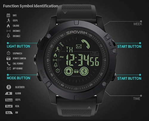 Smartwatch Original Spovan Ip67 Monitor, Ios, Android