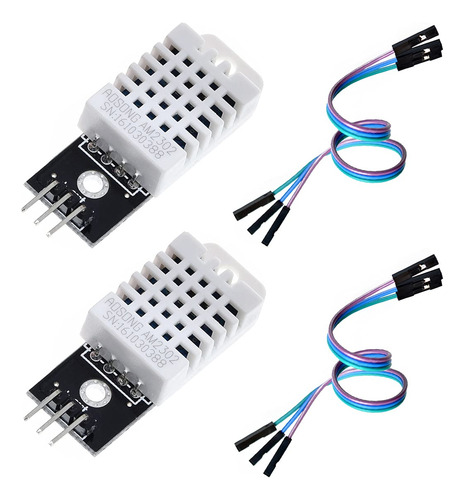2 Piezas Sensor Dht22 Am2302 Temperatura Y Humedad C/jumpers