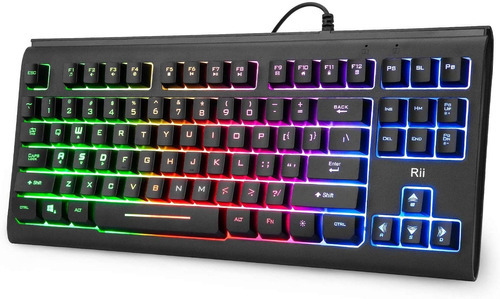 Teclado Rii Primer Rgb Con Retroiluminación/negro