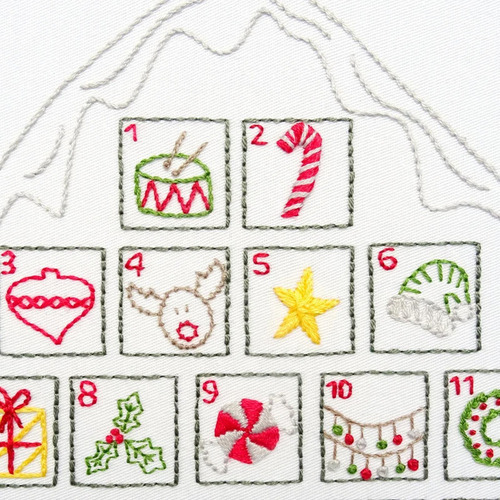 Calendário Do Advento De Natal Bordado Calendário Advi