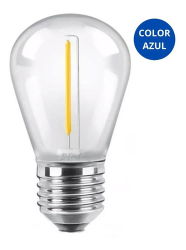 10 Lámparas Led Mini Edison E27 1w Luz De Colores Guirnalda