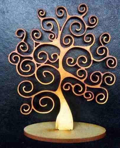 Imagen 4 de 7 de 60 Árboles De La Vida Fibrofacil Madera Souvenir Pintar 15cm