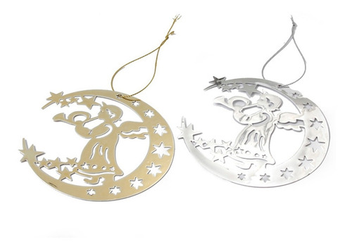 Angel Navidad Adorno Colgante Oro / Plata 11cm Metal