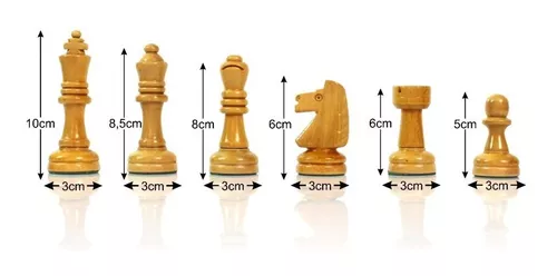 JOGO DE XADREZ OFICIAL TABULEIRO MARCHETADO - REI 10 CM