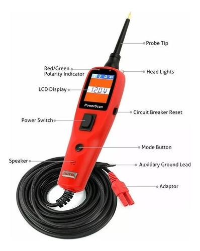 Probador De Circuitos Automotrices Autel Powerscan Ps10