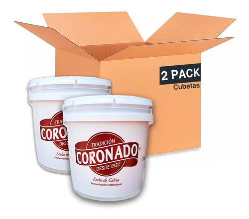 Cajeta Quemada Coronado, Leche De Cabra, 2 Cubetas De 5 Kg