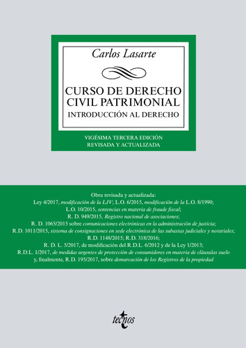 Libro Curso De Derecho Civil Patrimonial De Lasarte Carlos T