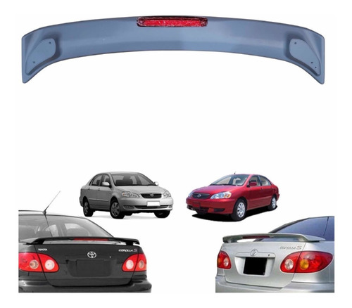 Spoiler Con Tercer Stop Incluido Toyota Corolla 2003/08