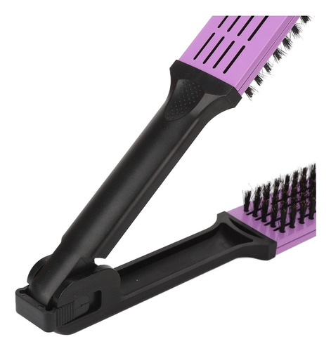 Cepillo Térmico Para Alisar El Cabello, Doble Peine, Cerdas