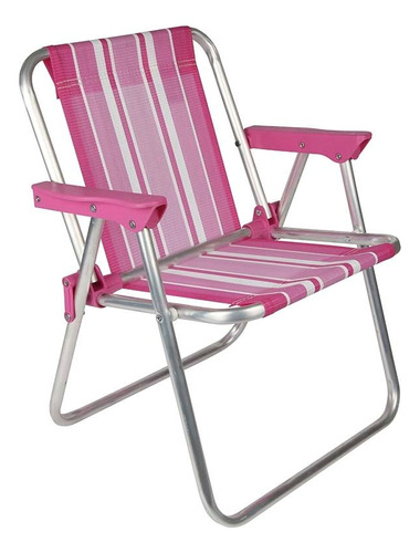 Silla de playa infantil Mor de aluminio de hasta 30 kg Pool Campo, color rosa