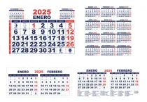 Comprar Plantilla Calendario 2025 Para Imprimir 4 Formatos Pdf