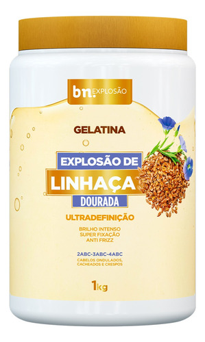 Gelatina Beleza Natural Explosão De Linhaça Bn.explosão 1kg