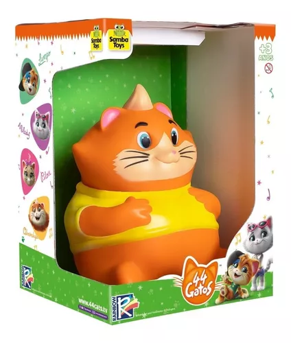 Boneco Gato Almondega Desenho Animado 44 Gatos Em Vinil 30cm em