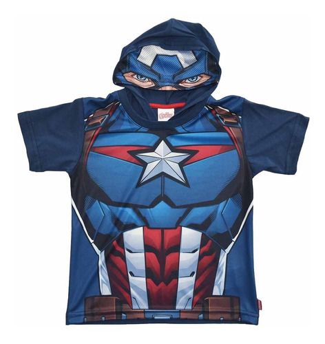 Playeras Armadura Y Capucha Antifaz Marvel Premium Niños