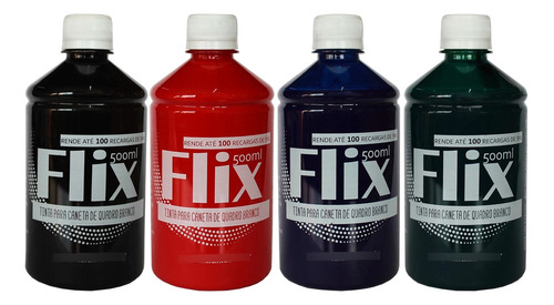 Tinta Marcador Quadro Branco 500ml (flix) + Brinde