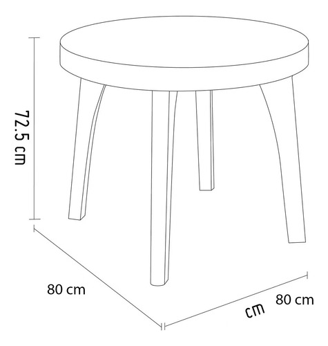 Mesa De Terraza Jardín Color Blanco