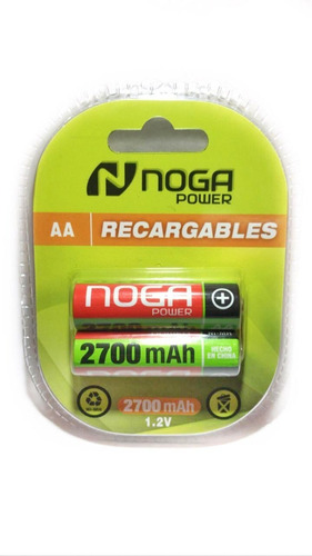 Pilas Recargables Aa Blister X2 Unidades Noganet 2700 Mah