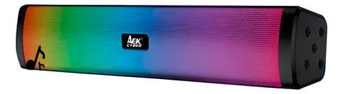 Barra De Sonido Rgb 3wx2 Radio Fm / Entrada Usb / Bluetooth Color Negro