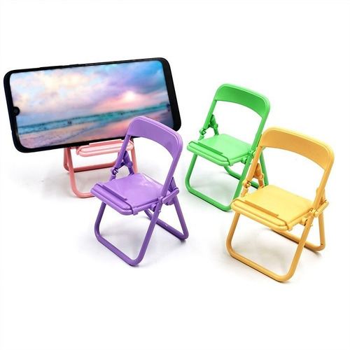 Soporte Porta Celular Sillita Plegable Kawaii Lote 5 Piezas