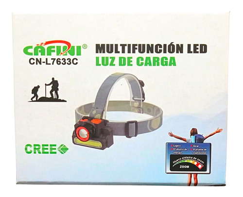 Imagen 5 de 6 de Linterna Frontal Cafini L7633 Con Reflector Y Zoom