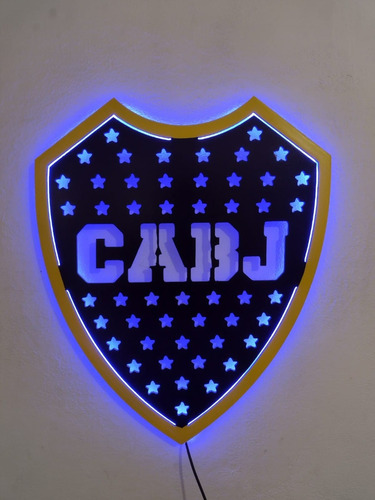 Cuadro Decorativo Con Luz ( Club Deportivo Boca Juniors )