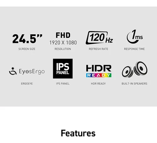 Monitor Msi Pro Mp251 E2 24.5'' Fhd 120hz Ips Con Altavoz