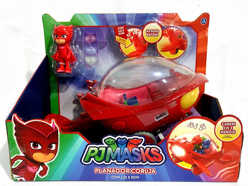 Pj Masks Veículo Com Figura Luz E Som Planador Corujita  Dtc