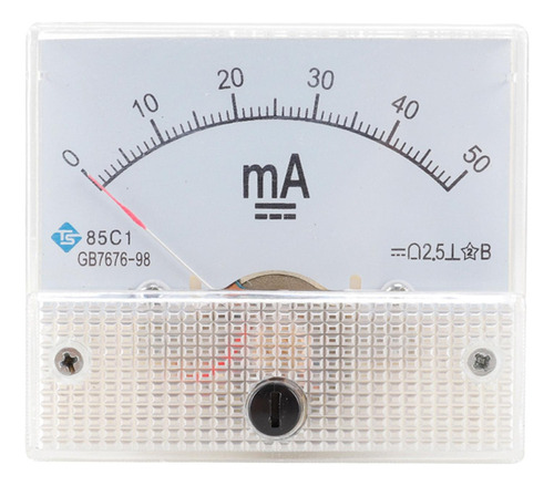 Medidor De Panel De Corriente Analógico Amperímetro 0-50 Ma