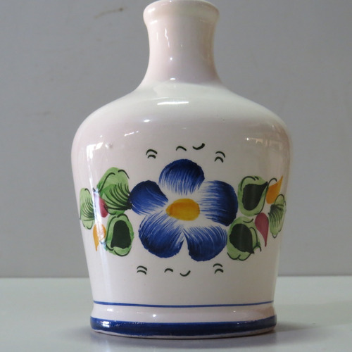 Antiga Garrafa  De Porcelana Pintada A Mão