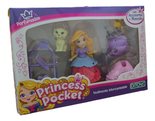 Princess Pocket Princesa Con Accesorios Y Mascota Ditoys