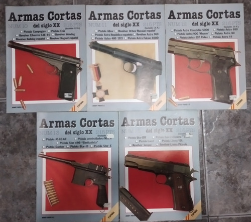 Lote De 5 Revistas Armas Cortas N°10-11-12-13-15