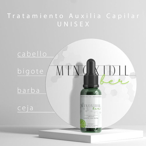 Concentrado Minoxidil 5% Bergamota Tratamiento Unisex Kit 6