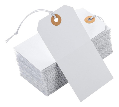 100 Etiquetas De Regalo Con Cuerda, Etiquetas De 7x3,5 Cm