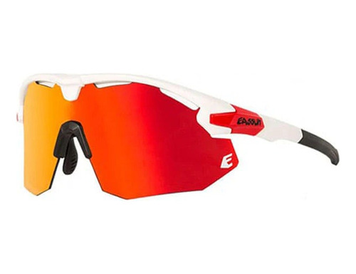 Gafas De Ciclismo Eassun Matt White Frame/full Red Revo Lens