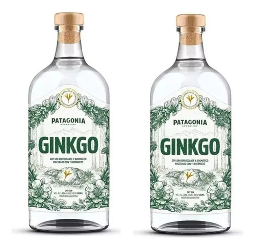 2 Botellas Gin Ginkgo Cervecería Patagonia 500 Ml Vinoelvino